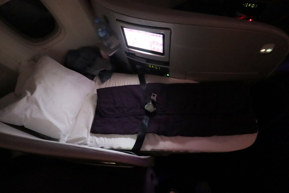 Air New Zealand business class – Lie-flat bed