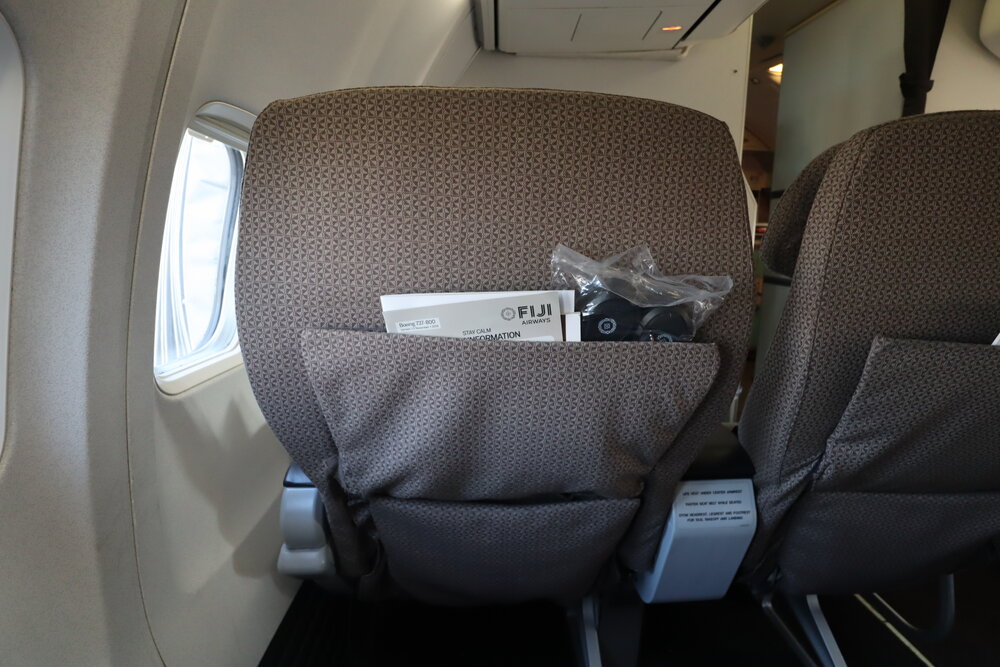 Fiji Airways 737 business class – Seat back pocket