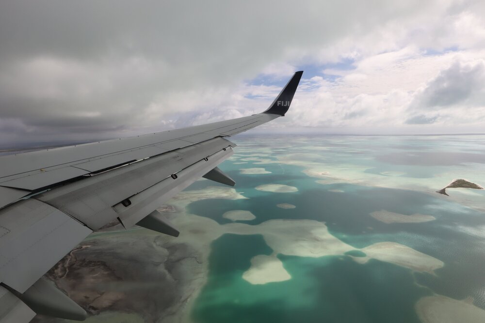 Fiji Airways Mini-Island Hopper – Views on approach to Kiritimati