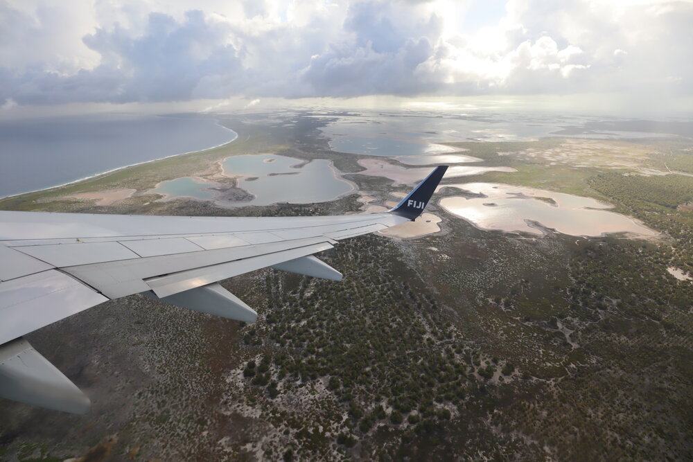 Fiji Airways Mini-Island Hopper – Views on departure from Kiritimati