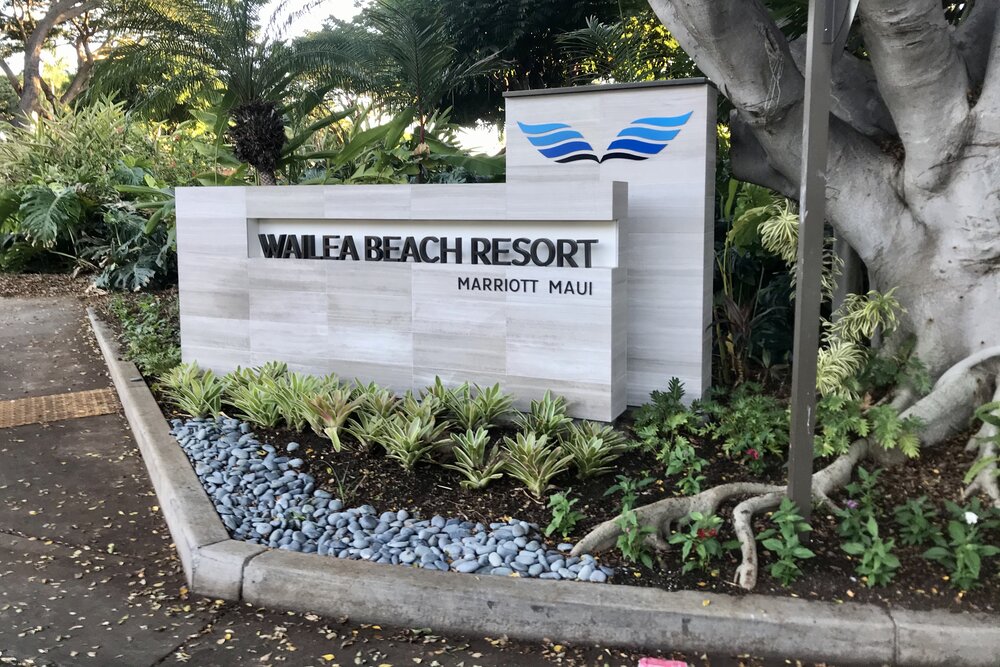 Wailea Beach Marriott Resort Maui – Entrance sign