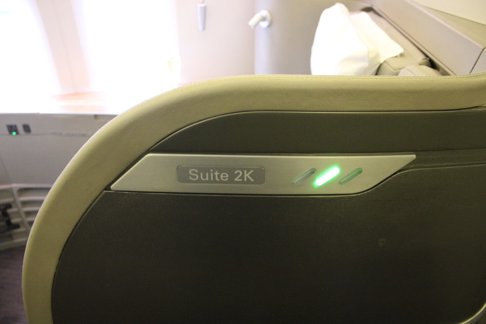 Cathay Pacific First Class – Seat 2K