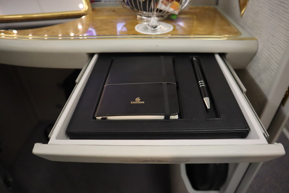 Emirates A380 First Class – Pen and writing pad