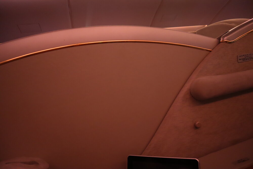 Emirates A380 First Class – Privacy partition