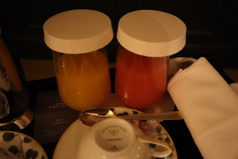 Hôtel de Berri Paris – American Breakfast juice