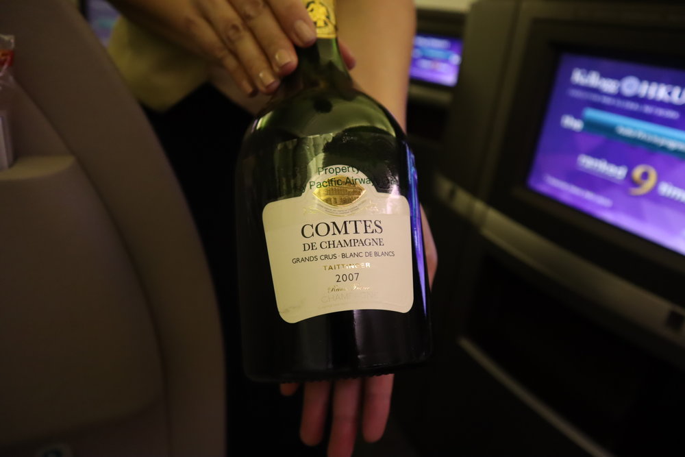 Cathay Pacific First Class – Champagne