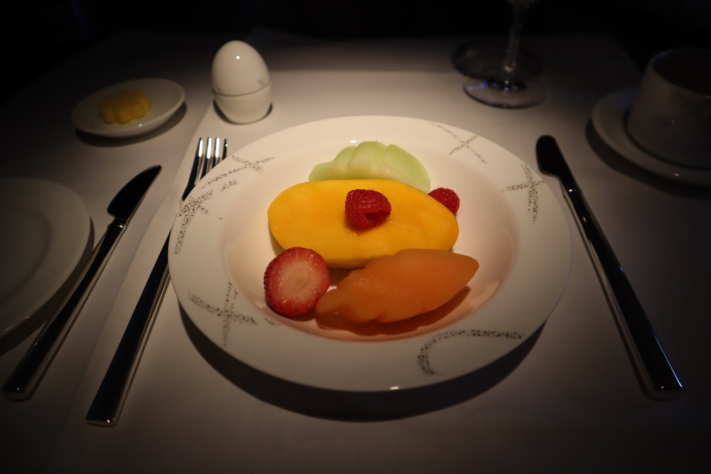 Cathay Pacific First Class – Fruit plate