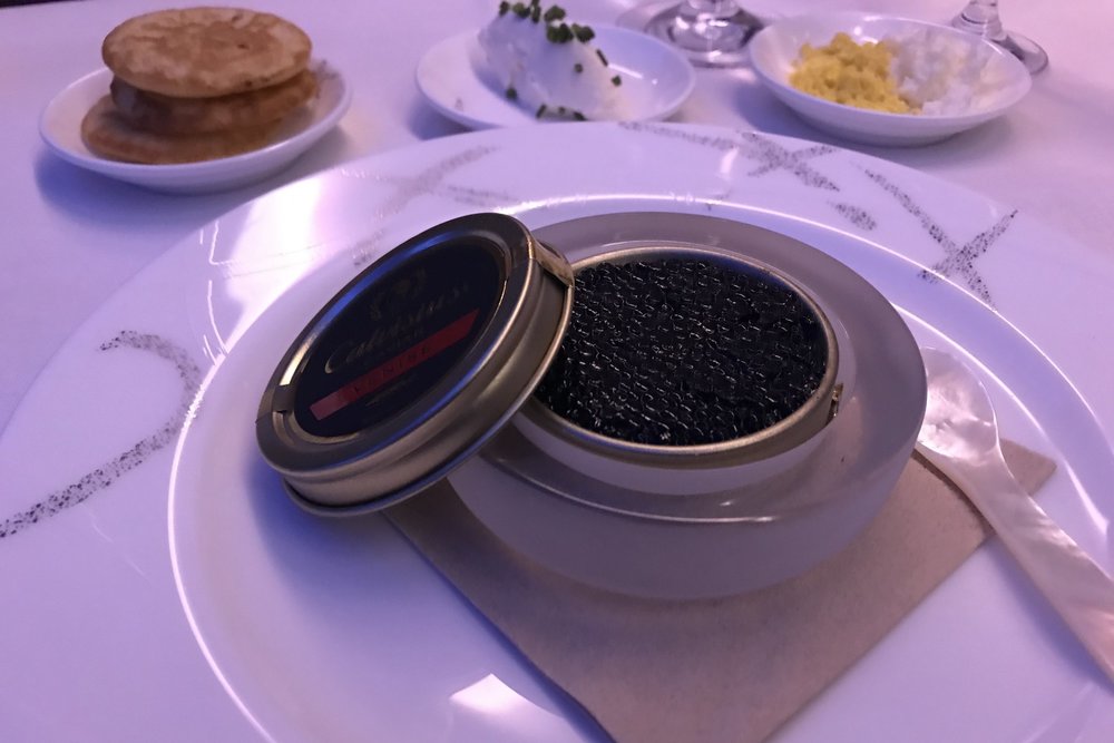 Cathay Pacific First Class – Caviar