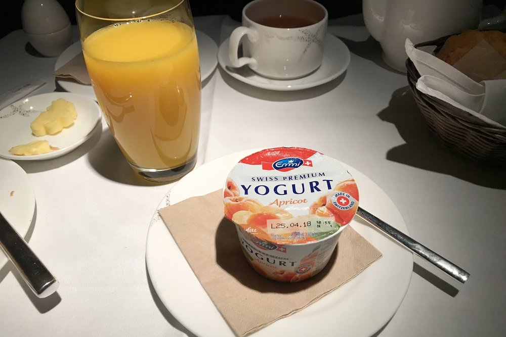 Cathay Pacific First Class – Yogurt