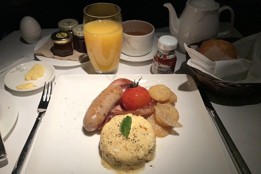 Cathay Pacific First Class – Western breakfast