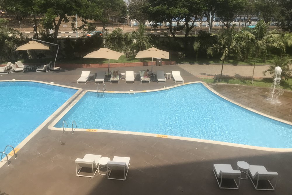 Accra Marriott Hotel – Executive Lounge view of pool area