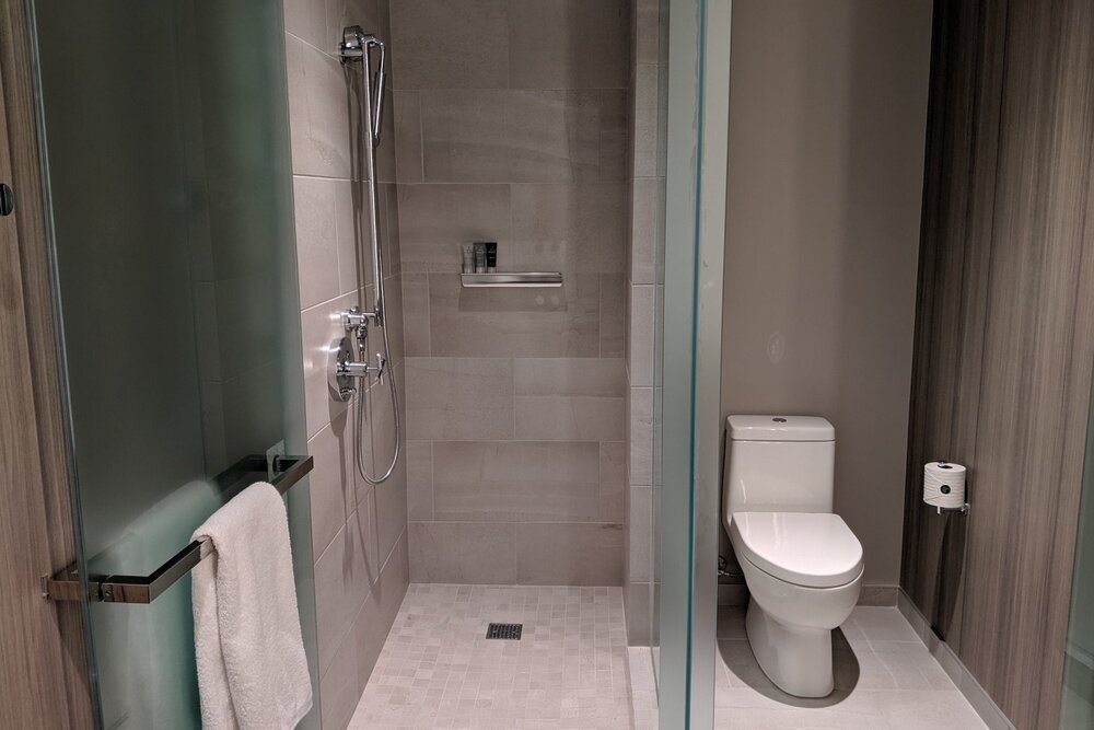 JW Marriott Edmonton ICE District – Shower and toilet