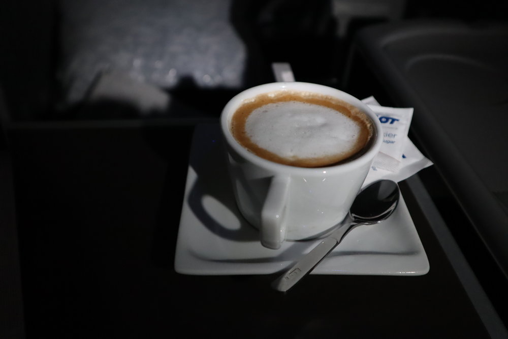 LOT Polish Airlines business class – Cappuccino