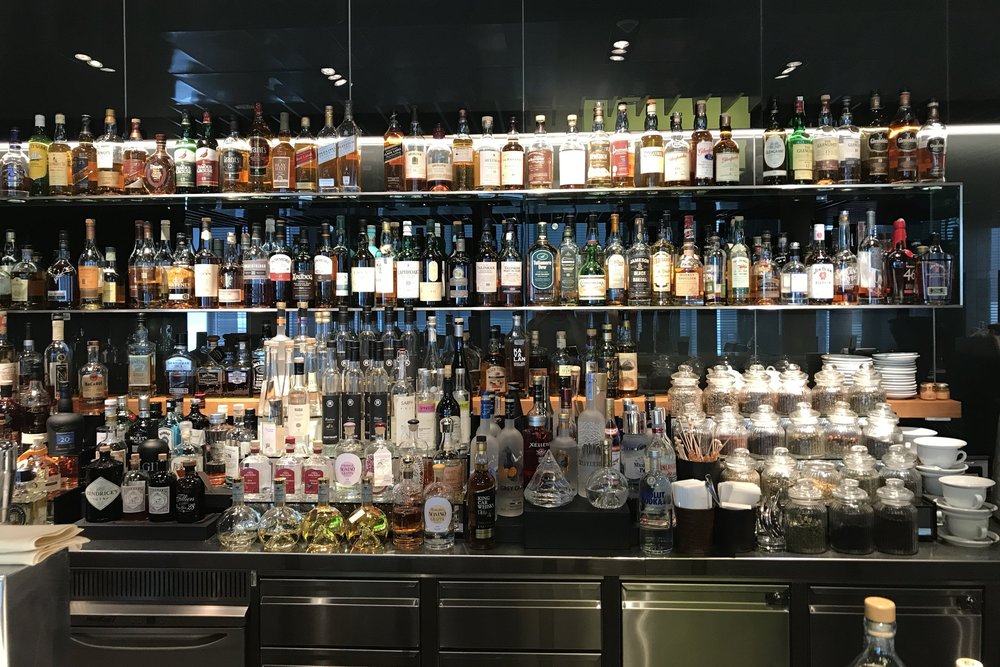 Lufthansa First Class Terminal Frankfurt – Alcohol selection