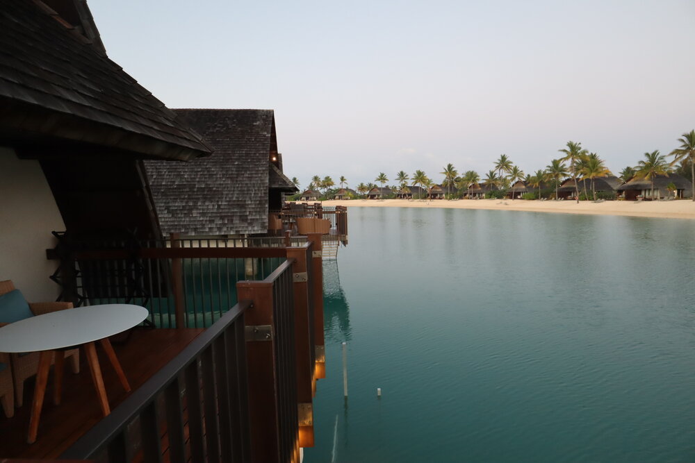 Fiji Marriott Resort Momi Bay – Overwater Bure Villa balcony