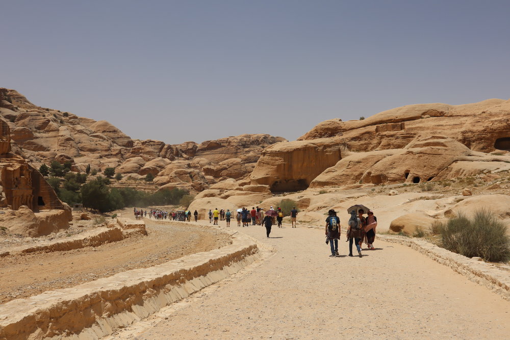 Petra, Jordan – Walking trail to the Siq