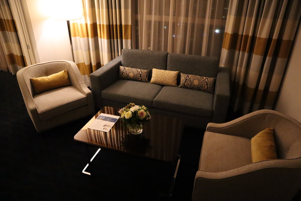 Sheraton Vancouver Wall Centre – Corner suite sitting area