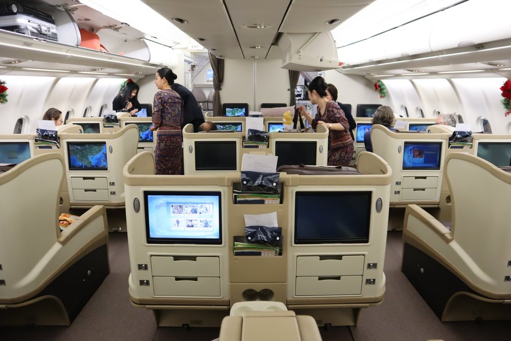 Singapore Airlines A330 business class – Cabin