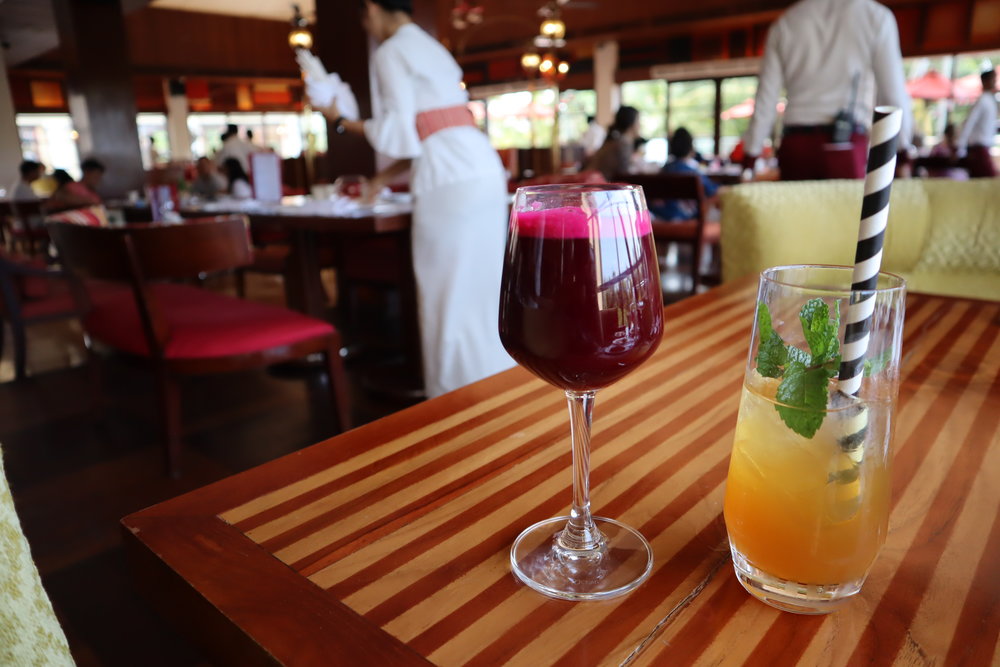 St. Regis Bali – Berry smoothie and St. Regis ice tea