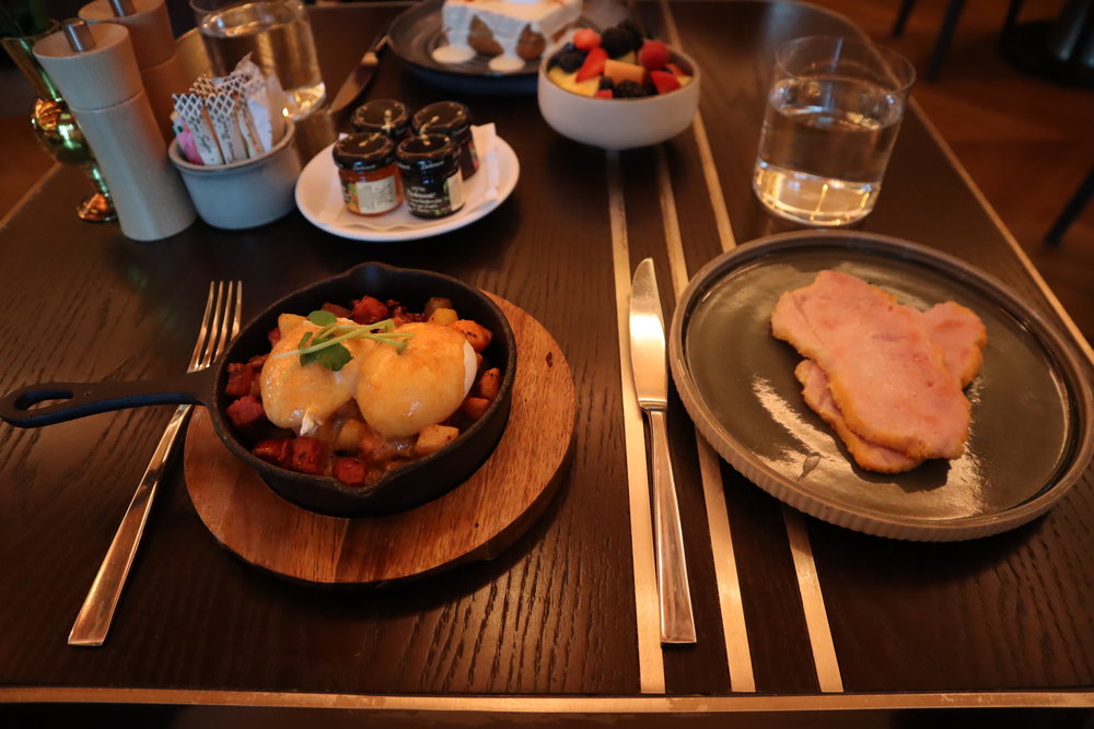 St. Regis Toronto – Pastrami hash skillet with peameal bacon