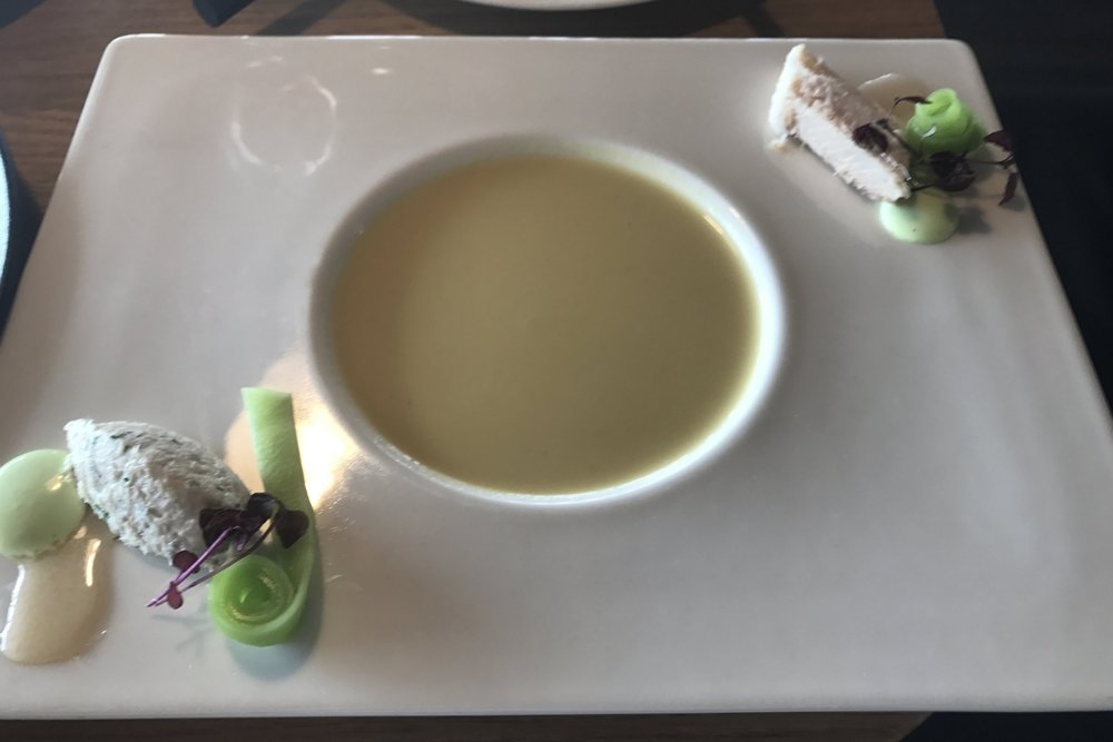 Swiss First Class Lounge Zurich – Cream of horseradish soup