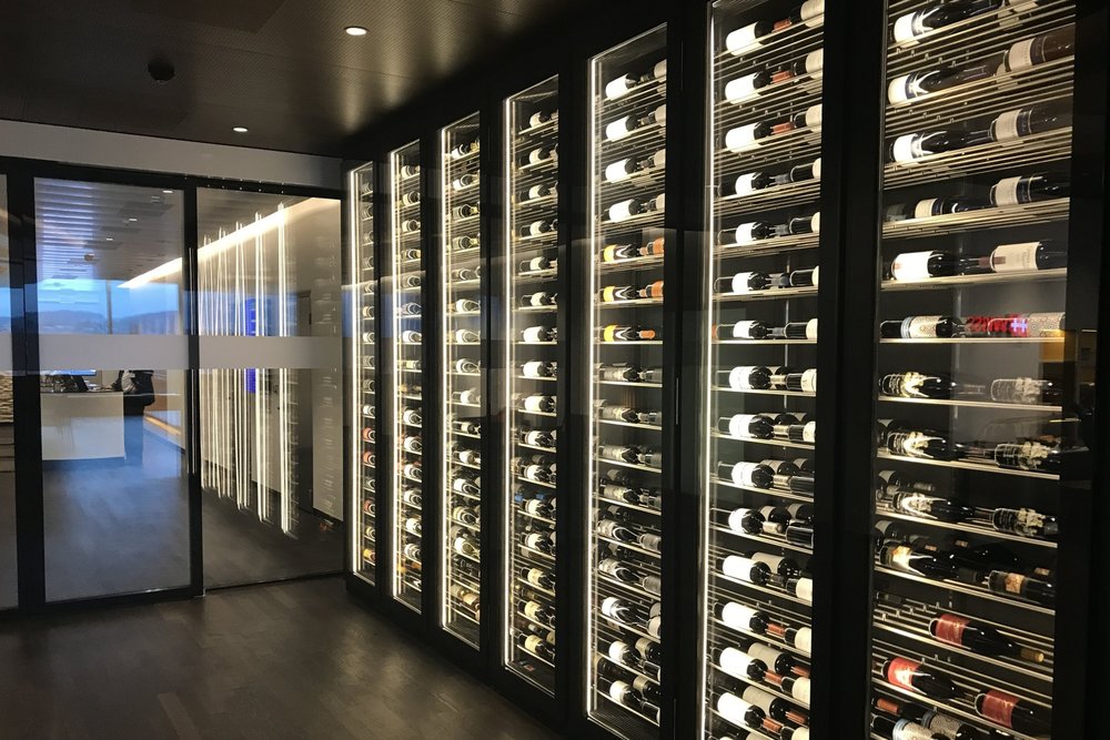 Swiss First Class Lounge Zurich – Wine humidor