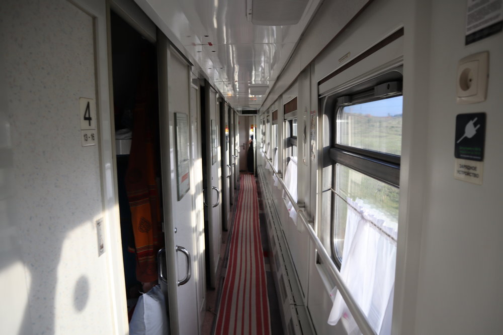 Trans-Mongolian Railway (RZD) Second Class – Train corridor