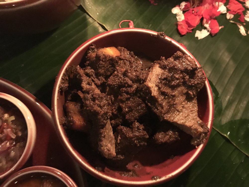 Bambu Indah Ubud – Christmas dinner beef rendang