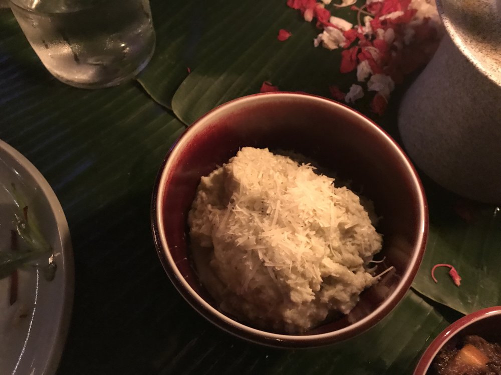 Bambu Indah Ubud – Christmas dinner mashed cauliflower