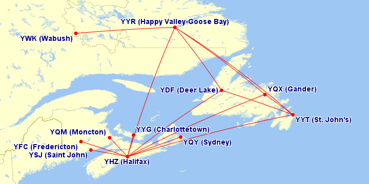 Air Canada Flights Within Atlantic Canada