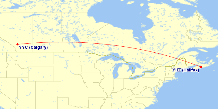 Air Canada flights from Calgary to Atlantic Canada