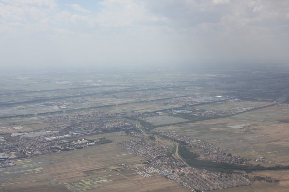 Shenzhen Airlines business class – View of Shenyang