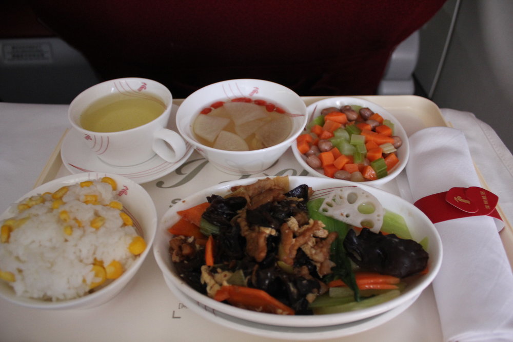 Shenzhen Airlines business class – Lunch