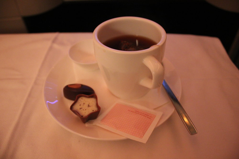 Swiss 777 business class – Swiss chocolate