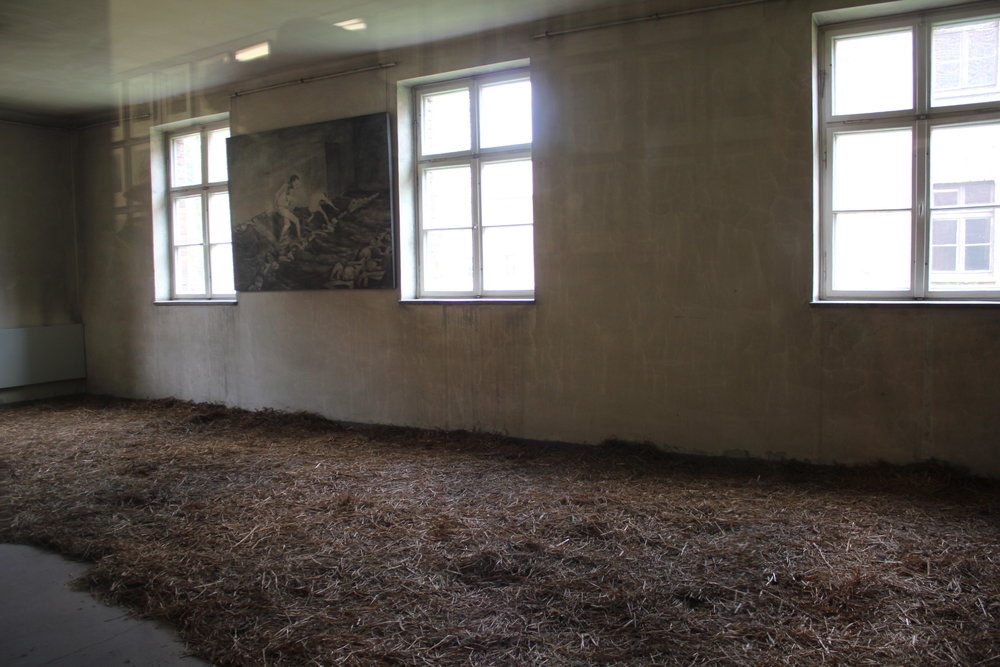 Straw "bed" upon which prisoners slept every night