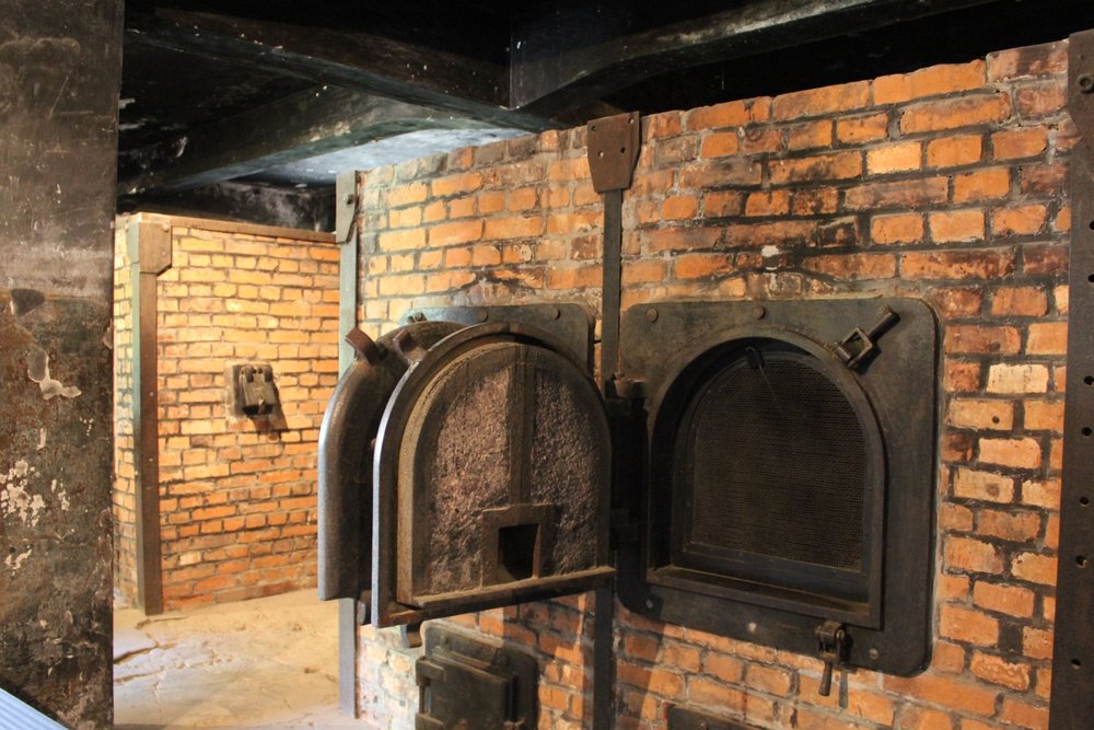 The furnace located on-site at Krema I: certain camp prisoners, known as Sonderkommando ("special unit") were responsible for cremating the bodies of gas chamber victims on an industrial scale. The Sonderkommando were themselves killed every few months and replaced with new prisoners, due to their intimate knowledge of the Nazis' crimes.