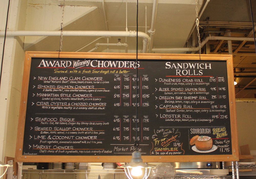 Pike Place Chowder – Menu