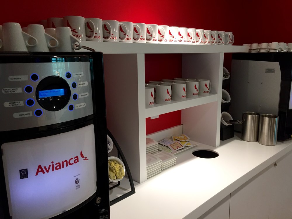 Avianca Lounge Miami – Hot drinks