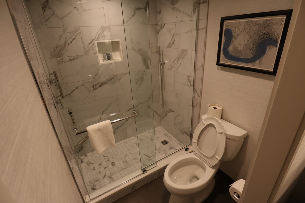 JW Marriott New Orleans – Shower and toilet