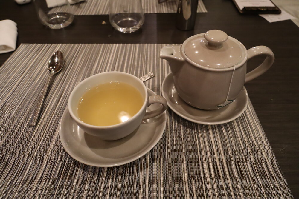 American Airlines Flagship First Dining New York JFK – Green tea