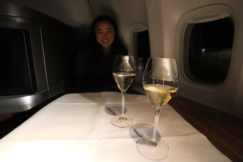 Cathay Pacific First Class – Dining face-to-face