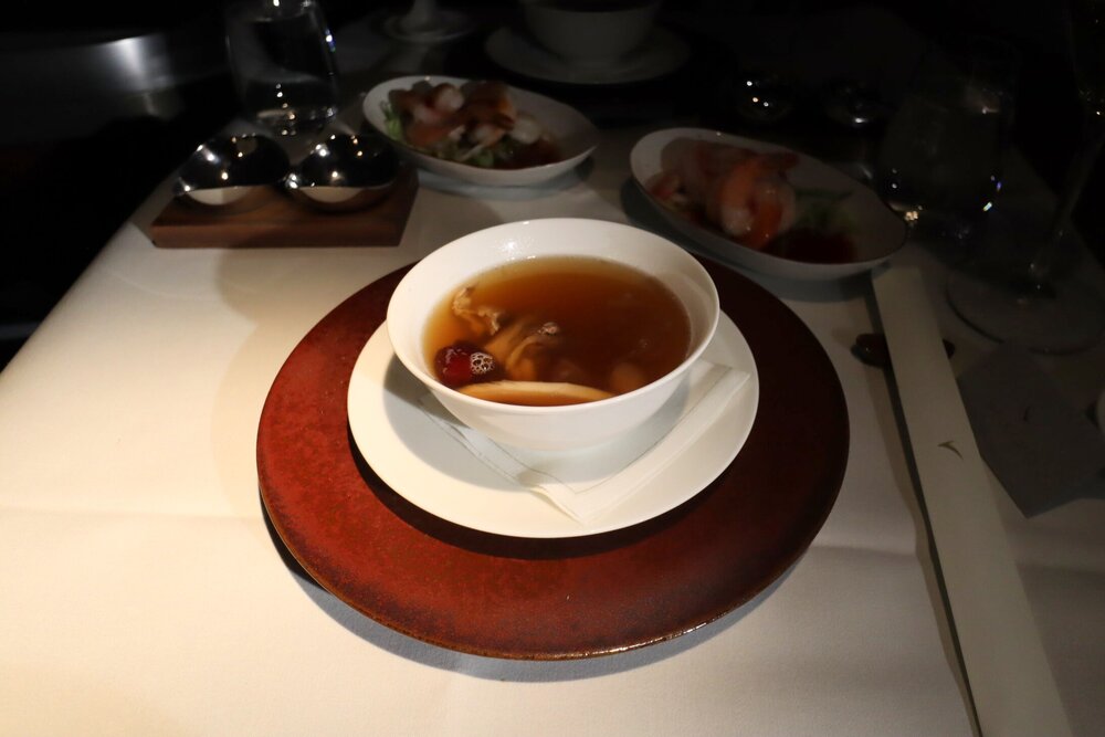 Cathay Pacific First Class – Pork bone soup