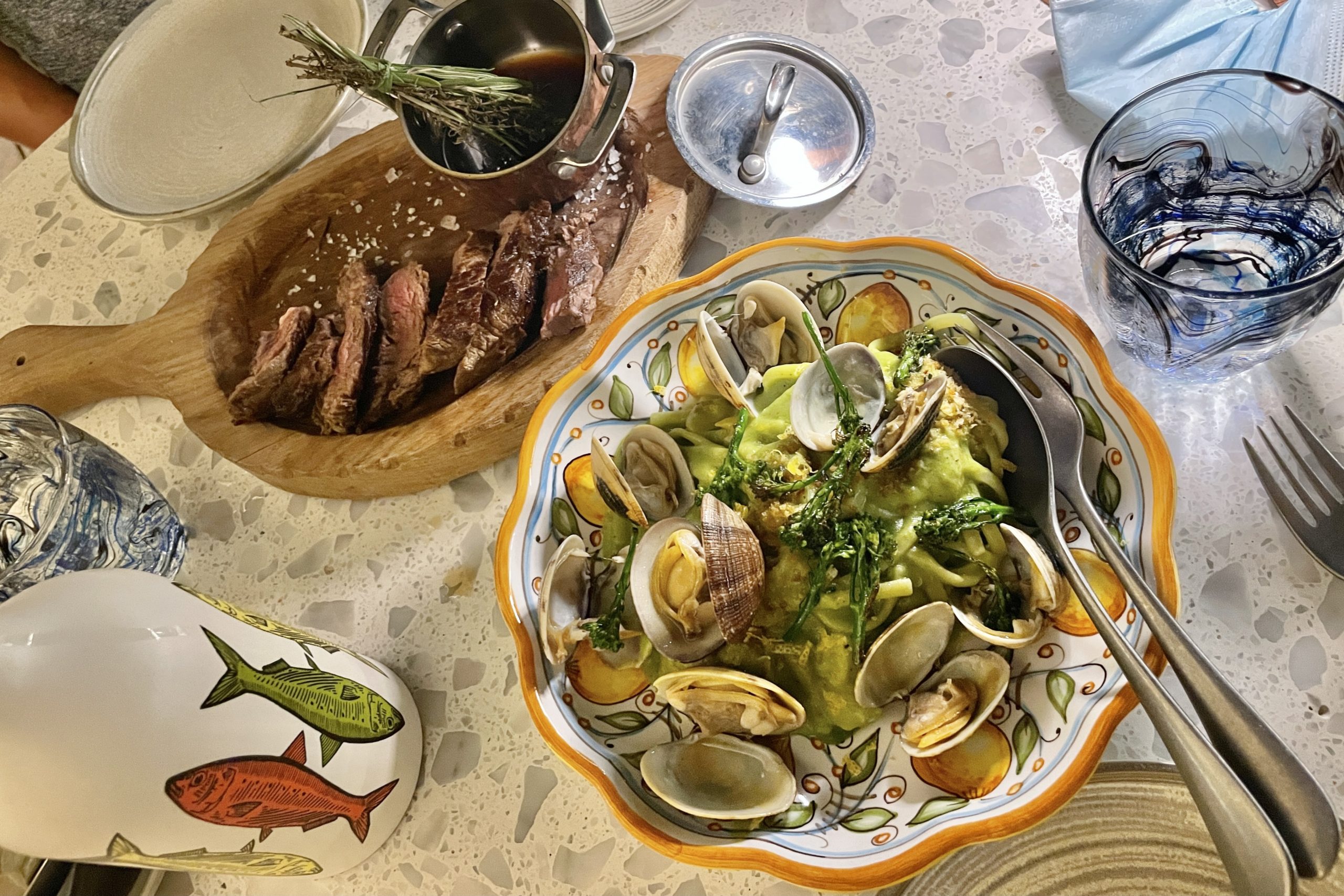 Mango House Seychelles – Mussels and steak at Muse