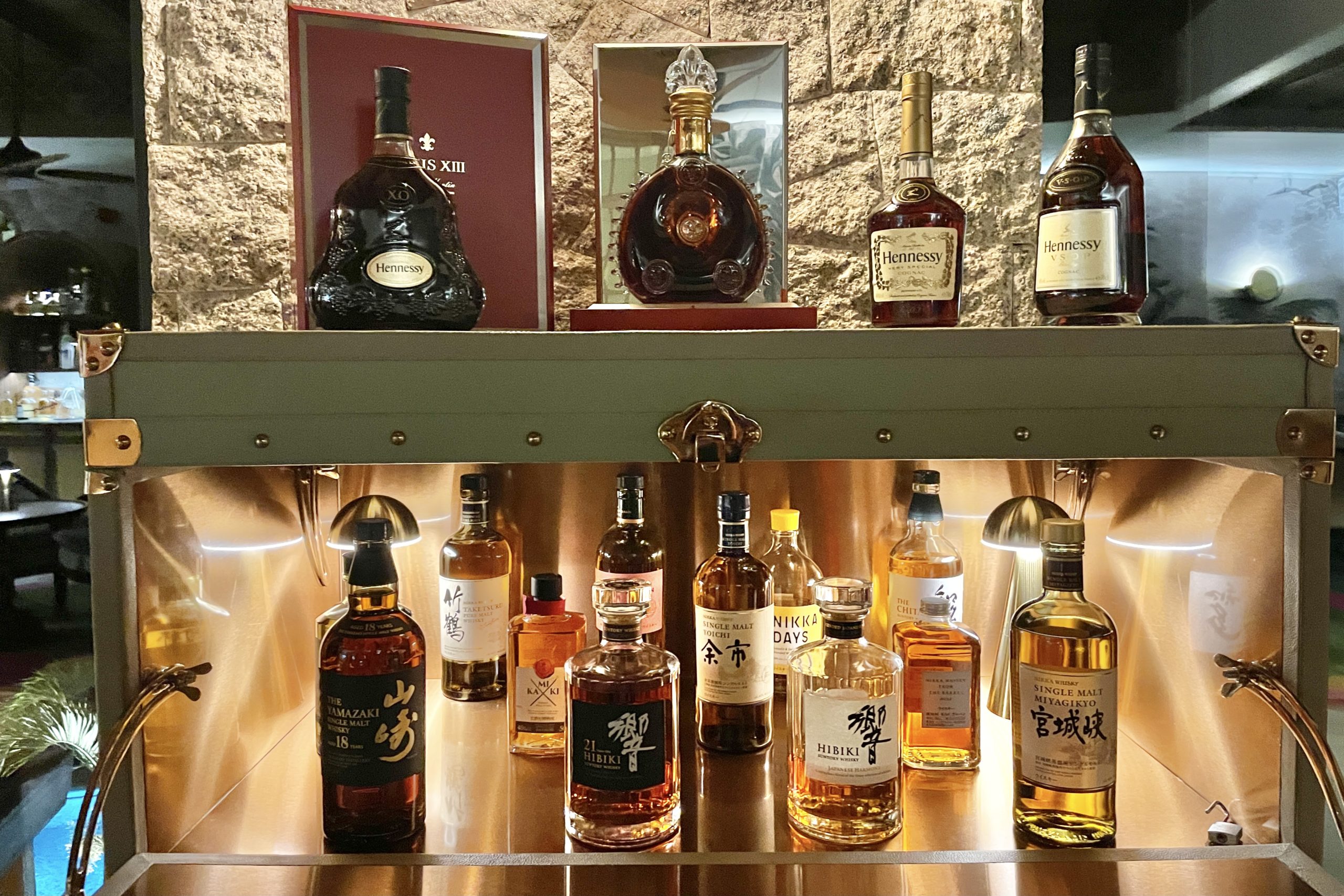 Mango House Seychelles – Cognac and Japanese whiskey collection at Kokoye