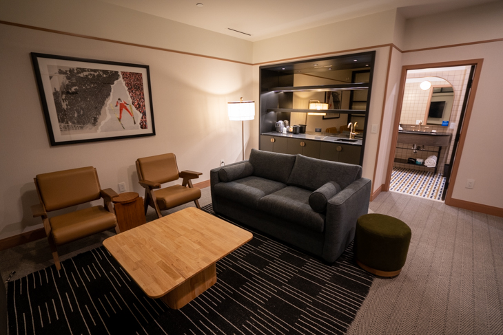 The Westley Calgary Downtown – Revel One-Bedroom Suite living area