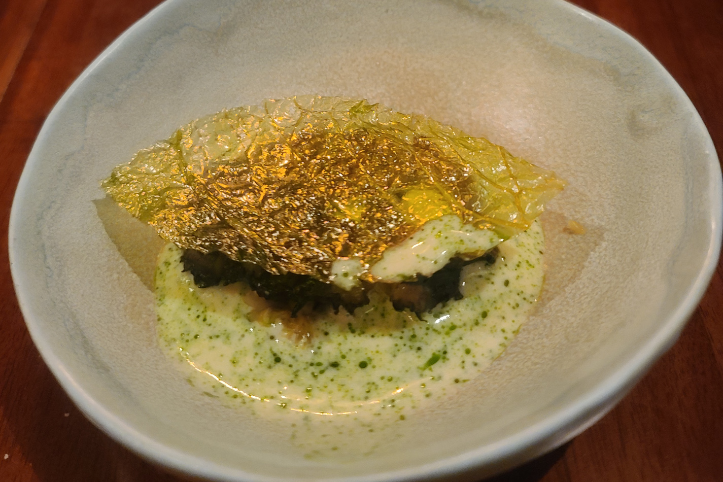 Atelier Crenn – Abalone, Cabbage & Smoked Mussel