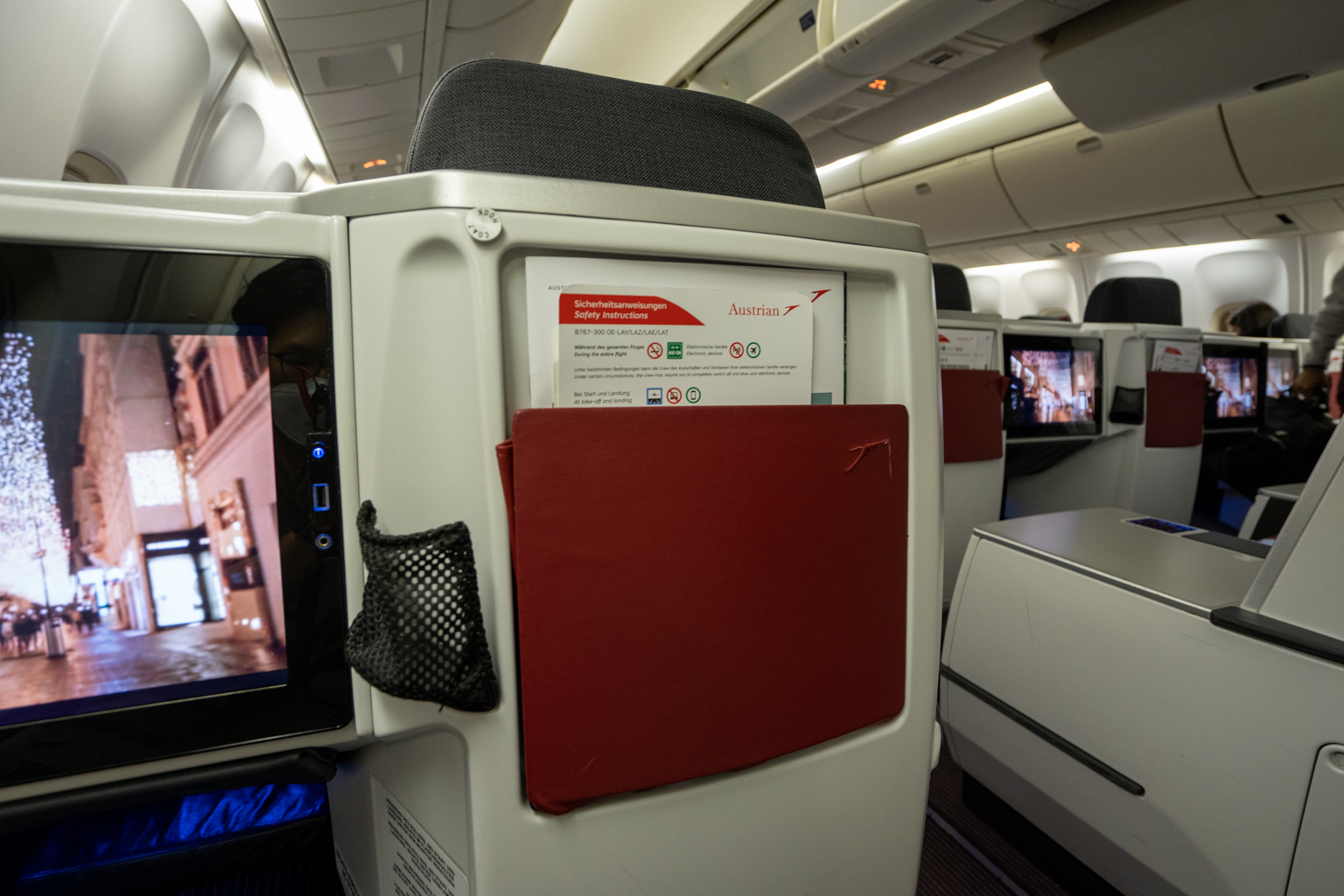 Austrian Airlines business class – Literature pocket