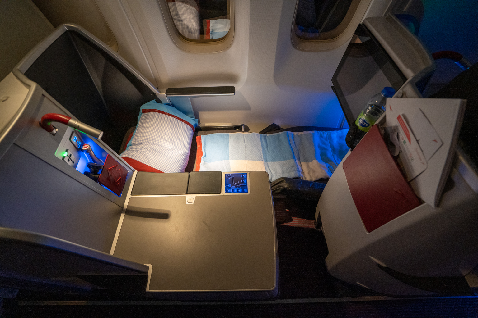 Austrian Airlines business class – Bed