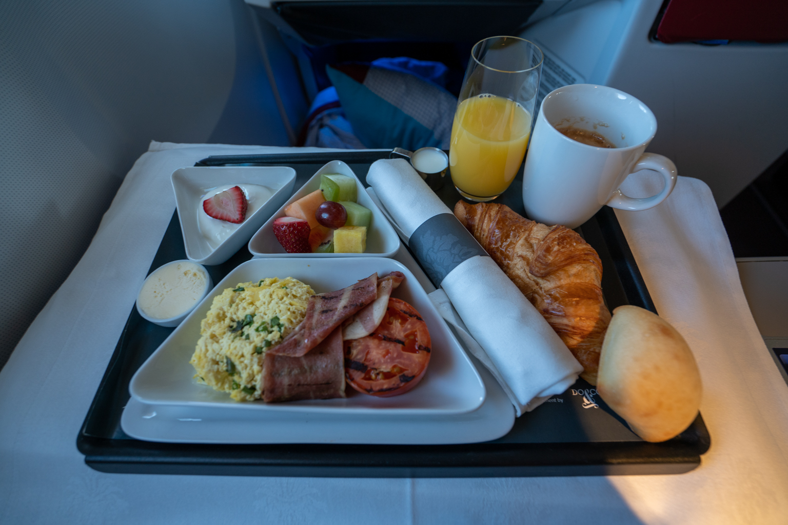 Austrian Airlines business class – Breakfast