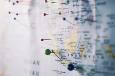 pins map malaysia south east asia